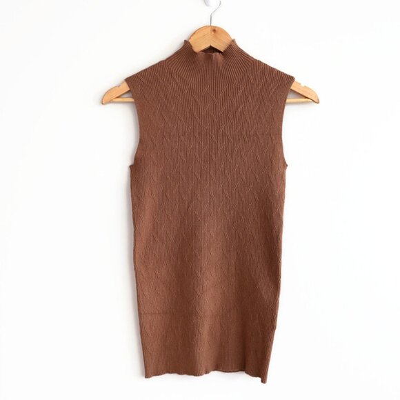 Sweater Tank - Tan/brown - Tribal - Size S - Picture 1 of 9